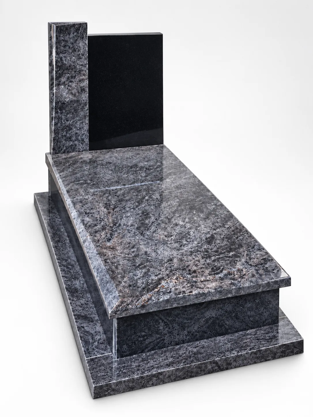 Bahama Blue Granite Polish Tombstone for cemetery application thumbnail 1