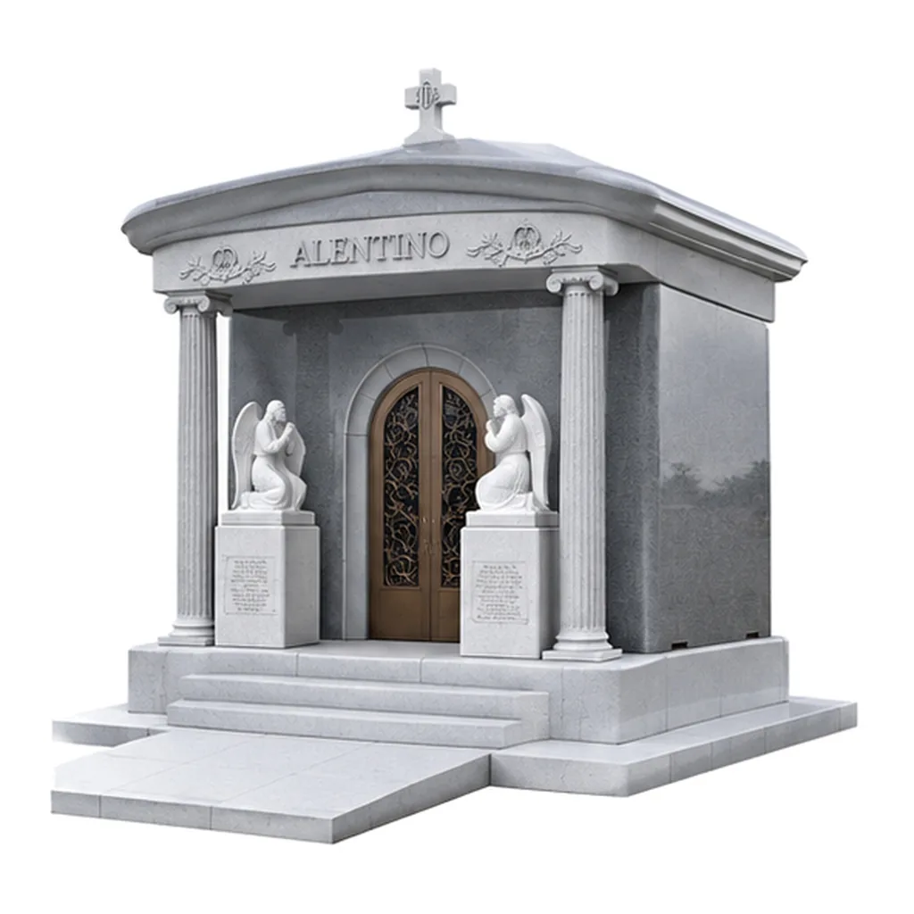 Grey Granite Mausoleums headstone  for Cemetery Burial thumbnail 2