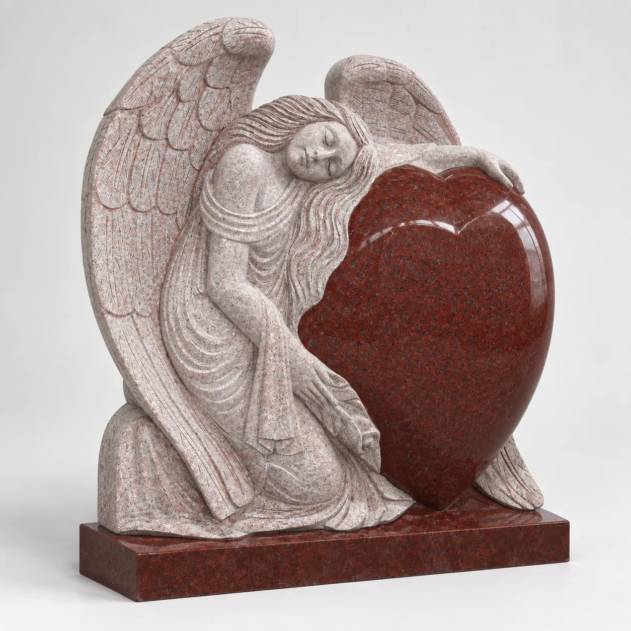 India Red Granite Traditional Headstone For Cemetery Application thumbnail 5