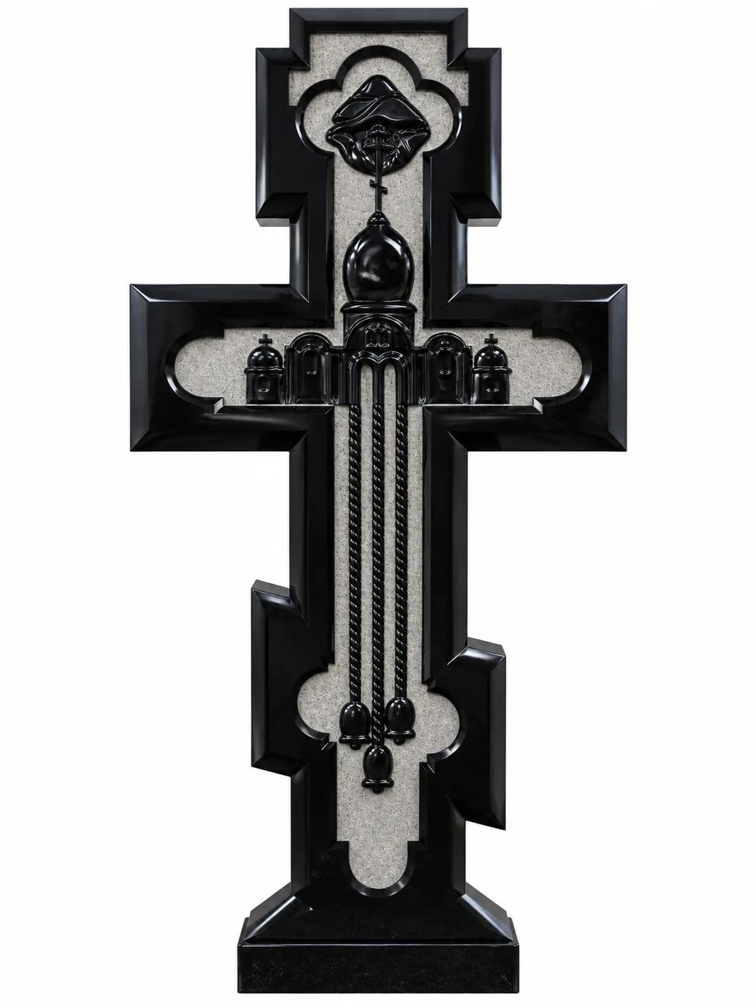 Shanxi Black Granite Russian Headstones for Cemetery Application thumbnail 1