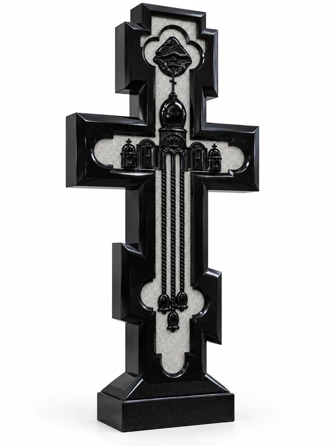 Shanxi Black Granite Russian Headstones for Cemetery Application thumbnail 2