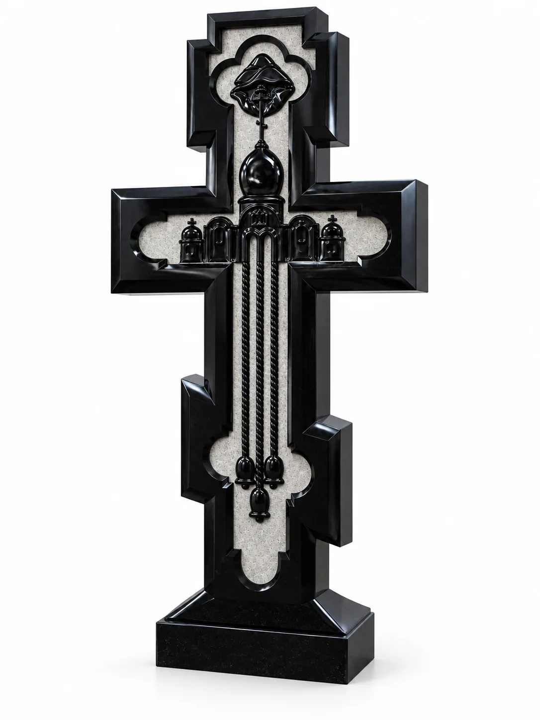 Shanxi Black Granite Russian Headstones for Cemetery Application thumbnail 3