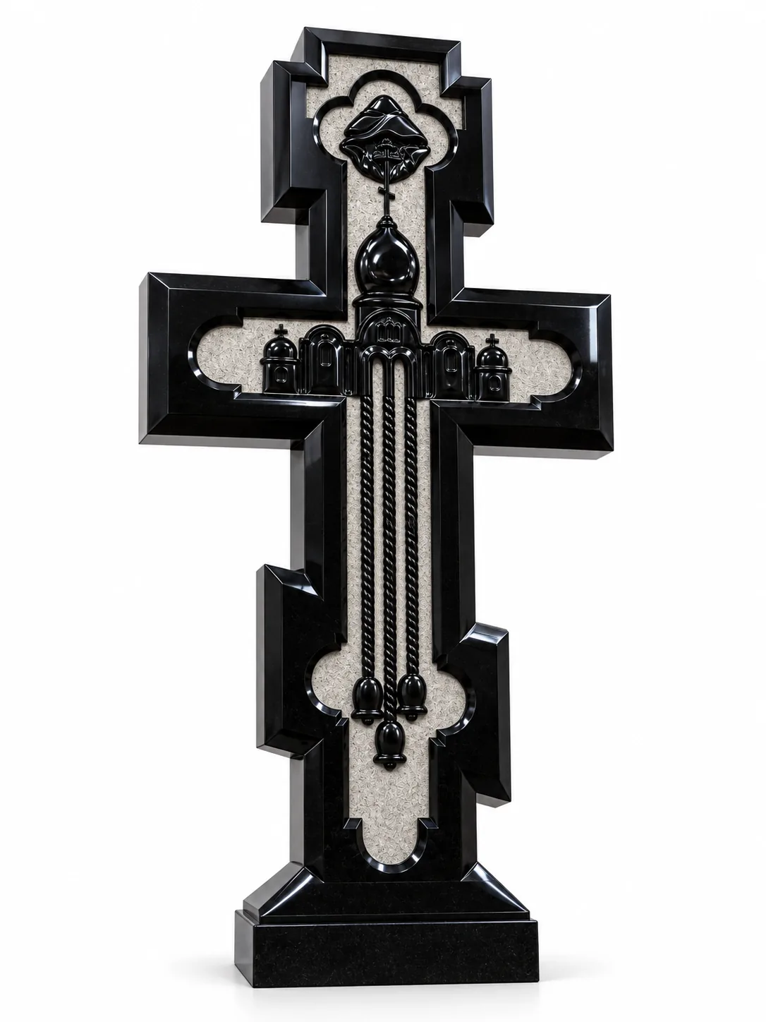 Shanxi Black Granite Russian Headstones for Cemetery Application thumbnail 4