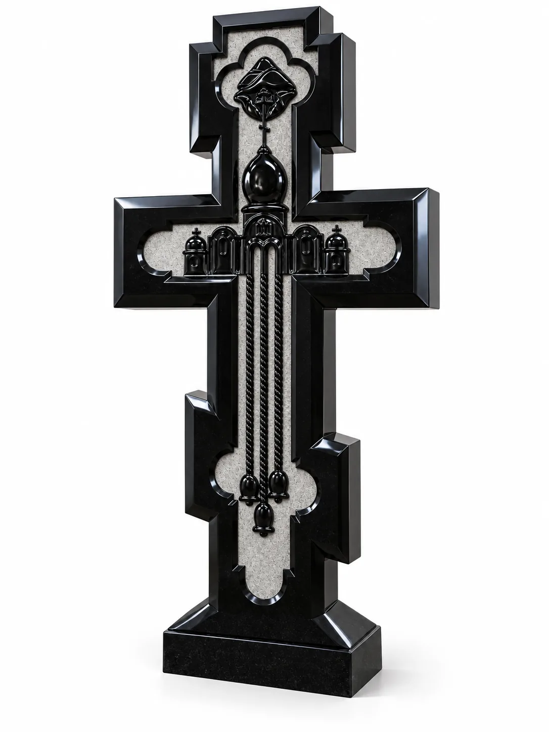 Shanxi Black Granite Russian Headstones for Cemetery Application thumbnail 5