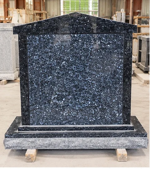 Blue Pearl Granite 4 niches Granite Columbarium Headstone for memoiral park application