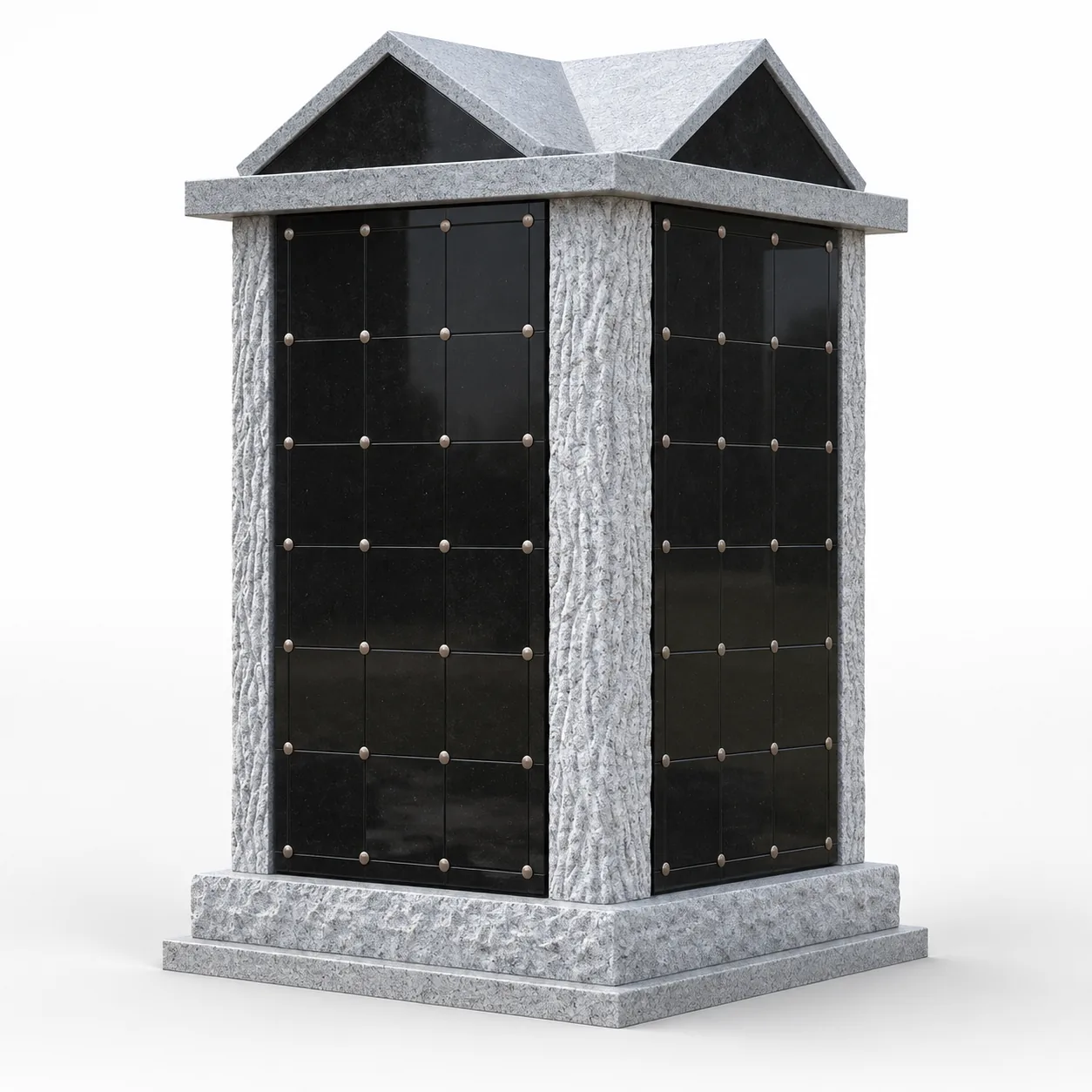 Grey Granite 72 niches Granite columbarium headstone for memorial park application
