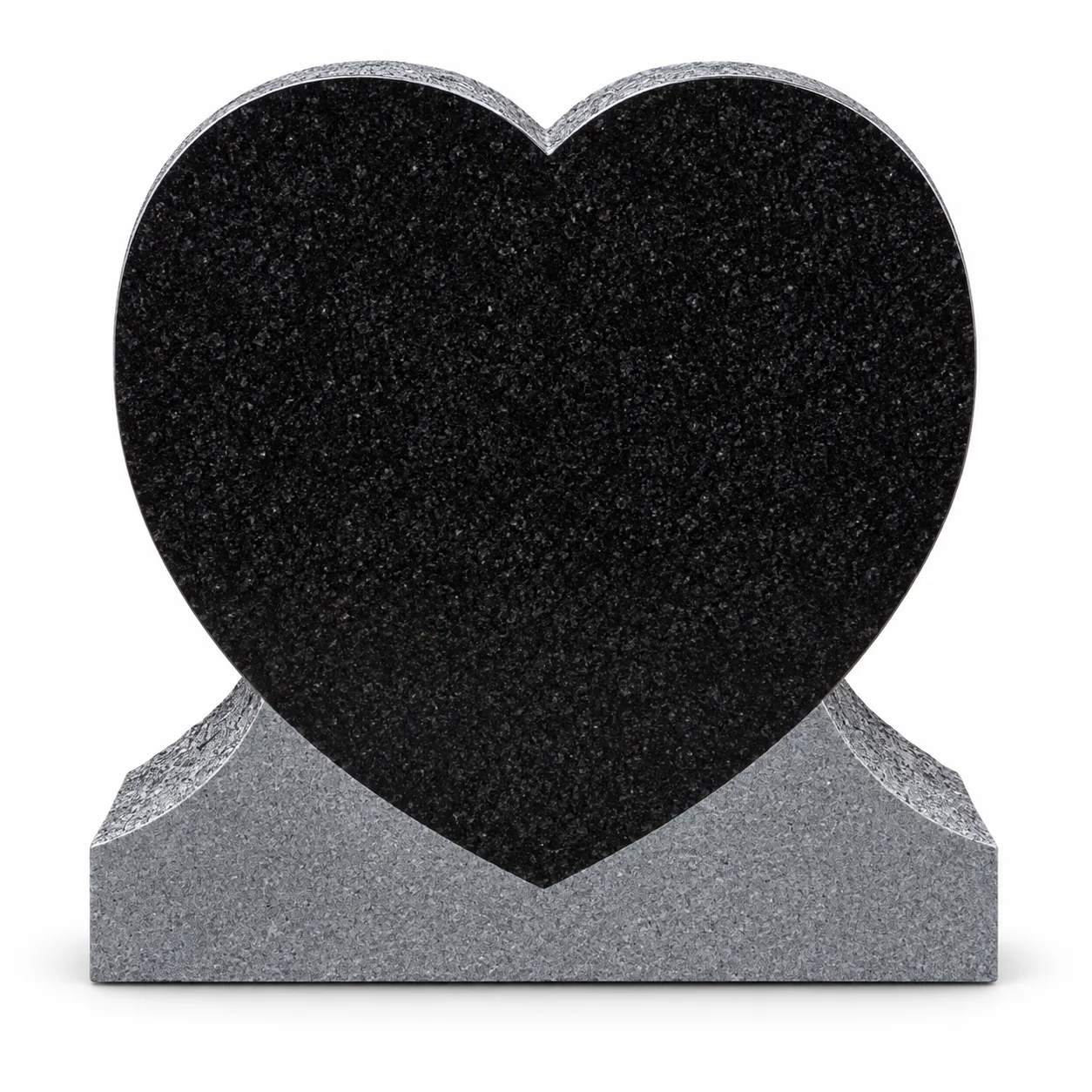 Grey Granite China Impala Single heart shape Customized Memorial Monument for cemetery application