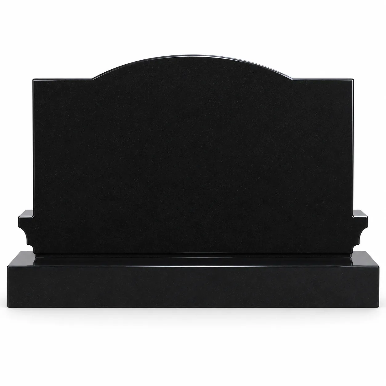 Jet Black Granite Customized Memorial Monument for Cemetery Application